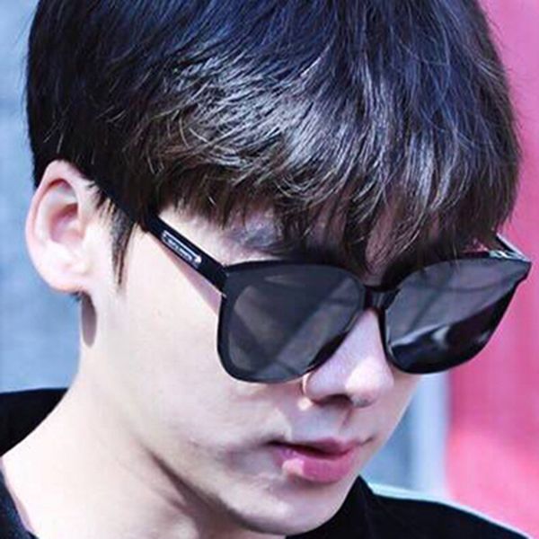 

sunglasses new korean style ins round face net red sunglasses stylish guy's, Black