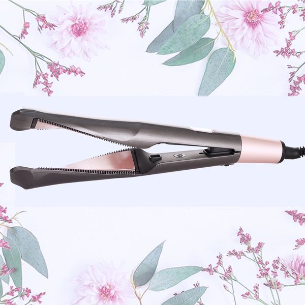 

gold plated titanium plates 2 in 1 fast hair straightening curlers curling iron hair curler salon and home use hair curler irons