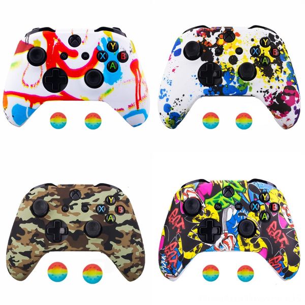 

p6kr7 новые цвета коробки для xbox one controller силиконовый чехол для кожи + аналоговый большой палец ручка ручка крышка для 18 x one 1 x