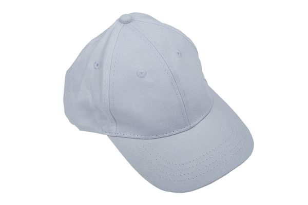 

kids plain baseball cap girls boys junior childrens hat summer-white, Blue;gray