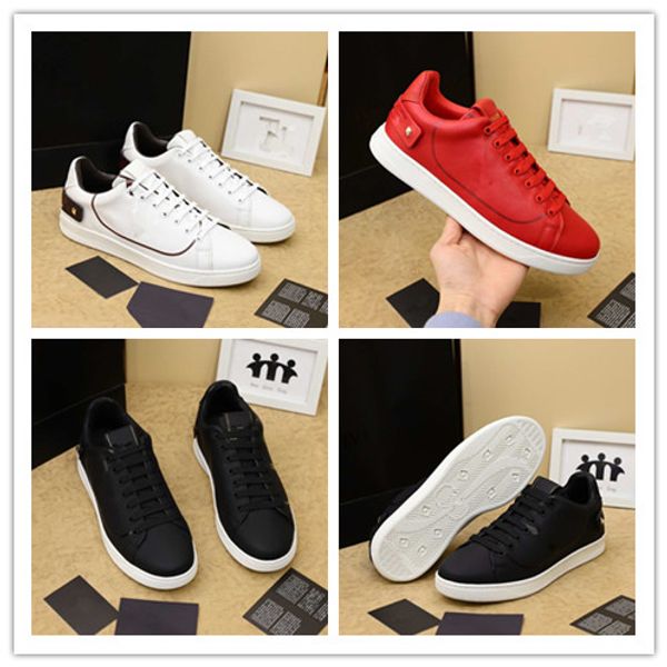 

мужская низкая верхняя доска обувь дикая повседневная обувь новый прилив обувь кожаная внутренняя противоскользящая резиновая подошва13, Black