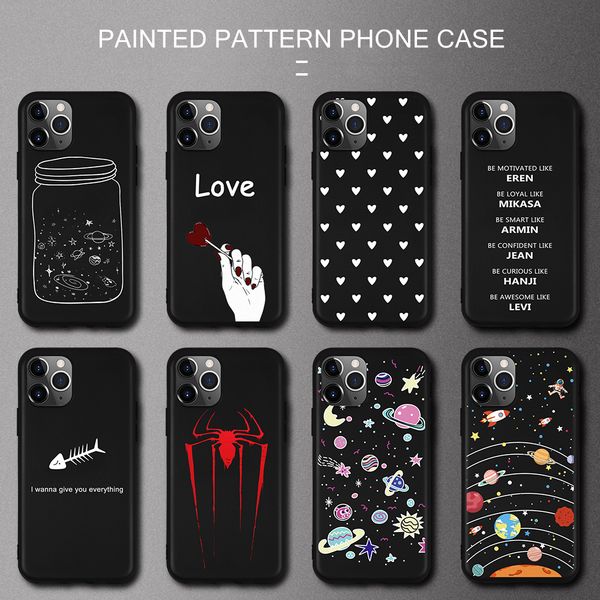 

soft tpu silicone phone case for iphone 11 pro max 11 pro 2019 xs max xs xr x 6 6s plus space pattern case for iphone 11 6 6s