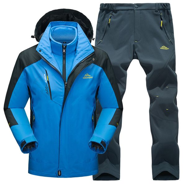 

new brand ski suit men winter waterproof coat high-quality snowboarding sets 5 color optional ski suits male veste de snowboard