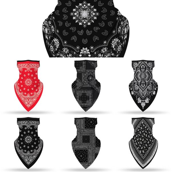

cq80e headband sport scarf fishing bicycle neck gaiter shield face mask shipping bandana headwear ring scarf bicycle balaclava, Black