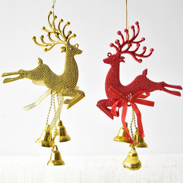 

glitter elk christmas ornaments christmas tree bell decor elk pendant party decor deer pendants ornament