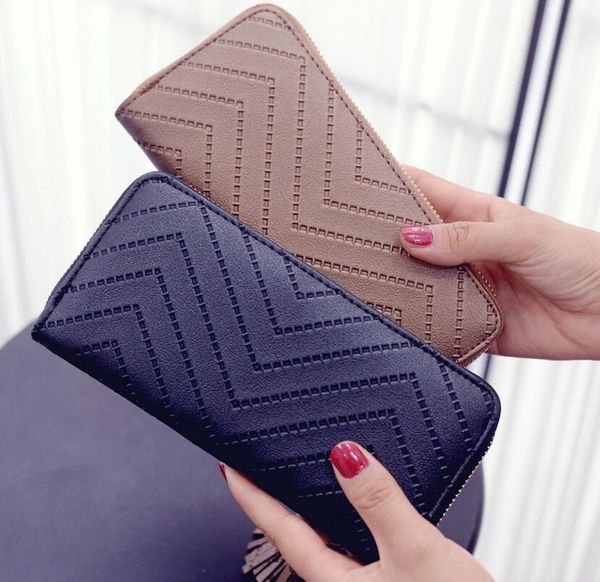 

designer women wallet sewing thread pu face long style lady zipper tassel wallet handbag fashion tassel zipper style lady portable wallets, Red;black