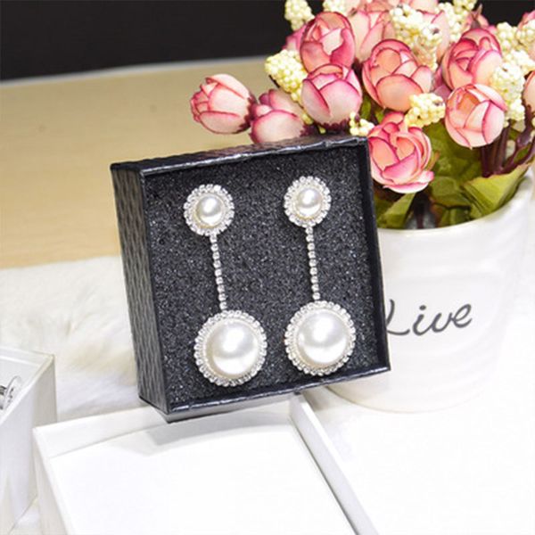 

women elegant round imitation pearl ball drop earrings for women wedding party ear jewelry rhinestone temperamental oorbellen, Silver