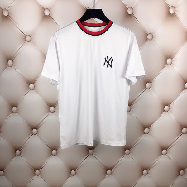 

2019 fa hion brand new ummer t hirt men 100 cotton fa hion letter embroidery t hirt round neck man hort leeve