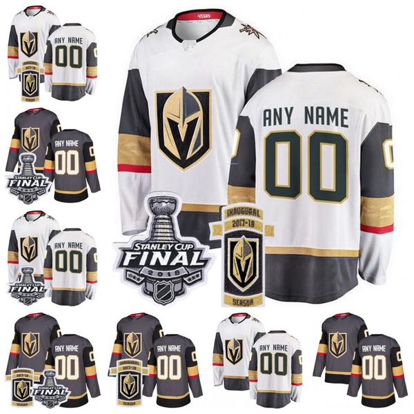 

custom 2018 stanley cup vegas golden knights hockey 67 pacioretty reaves fleury any number name #29 inaugural season patch jersey s-4xl, Black;red