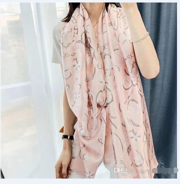

2020 luxury women light thin pure silk scarves designer tourism scarfs headband soft long double layer chiffon outdoor shawls, Blue;gray