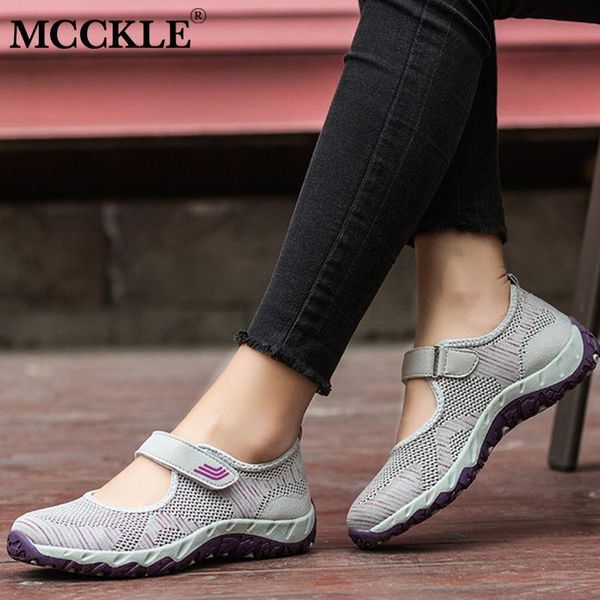 

mcckle flat shoes women autumn hook loop vulcanized shoes ladies mesh breathe platform casual mother walking female fashion y200424, Black