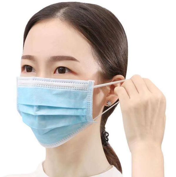 

blue protective mask pm2.5 three-layer mask hygienic clean breathing professional anti-dust 50 piece breathable mask