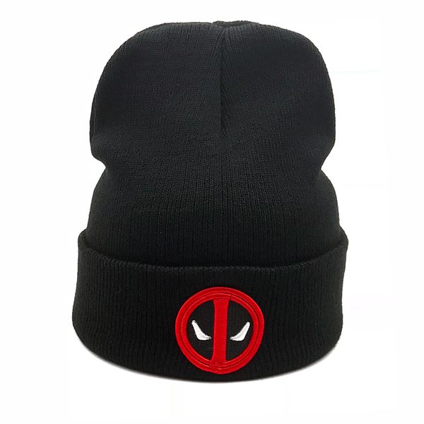 

2018 new men women winter warm beanies hat deadpool heros hat beanie soft hip hop black warm knitted caps for men women