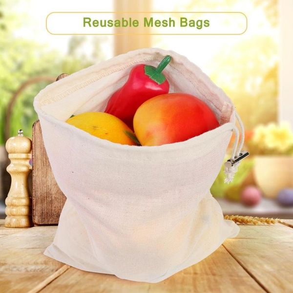 

1pc многоразовые сетки изготовят мешки моющихся сумок для хранения продовольственных магазинов фруктов овощной игрушки sundries организатор