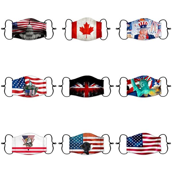 

мода 2020 маски для лица trump моющегося дизайнера маски для лица американского президентских выборов хлопок маски 9 стилей ткани многоразов