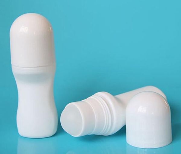 

2pcs/lot 30ml plastic roll on bottle white deodorant container essential oil perfume rollon empty tube