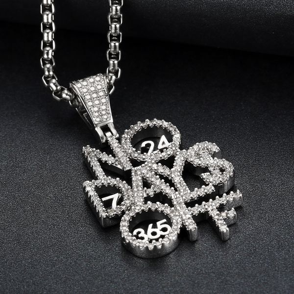 

2 colors luxury jewelry hip hop necklaces iced out no day off pendant chain fashion creative necklace for men women 2019 wholesale m083f