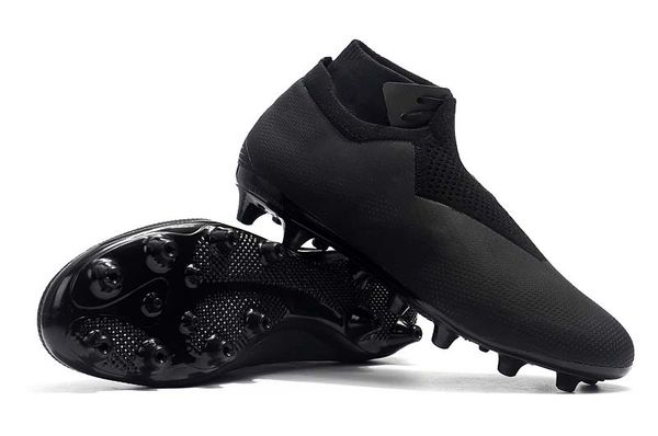 

2019 new men knitted fg/ag football shoes outdoor vision college mg shadow series black football boots