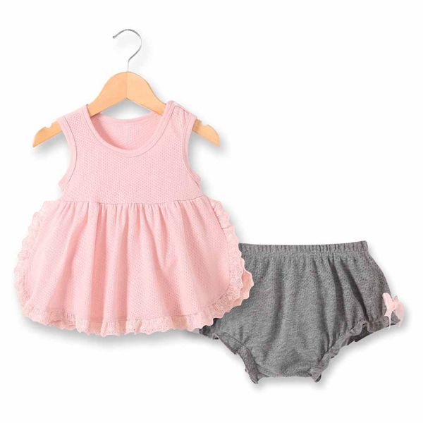 

cute baby kids girls breathable mesh sleeveless vest skirt bow shorts outfits set ifant toddler newborn outfits set sale, White