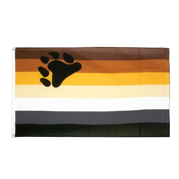 Gay Bear Flags Banner, Siebdruck Outdoor Indoor Flags, hängende Werbung vom professionellen Hersteller, kostenloser Versand