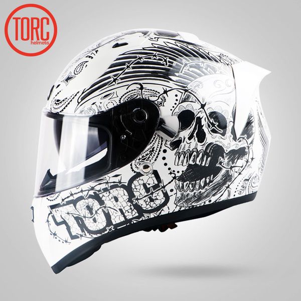 

new arrival torc motorcycle helmet fashion design full face racing helmets ece dot approved capacete casco casque moto