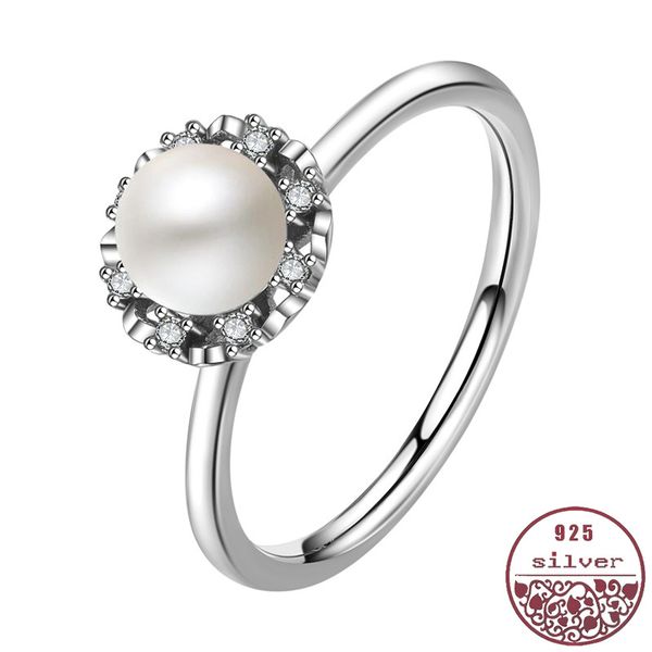 

female fashion jewelry thai silver inlaid zircon pearl ring ripe women cross-border exclusive heating ring, Golden;silver