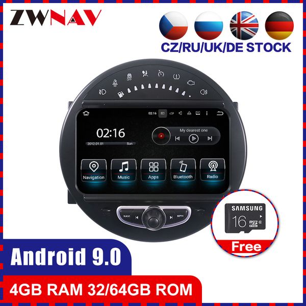 

4+64 touch screen android 9.0 car multimedia player gps audio for mini cooper 2006-2013 radio video stereo head unit bt map car dvd