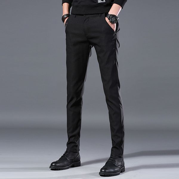 

mrmt 2019 brand autumn and winter men's trousers pants casual slim straight pants for male trouser, Black