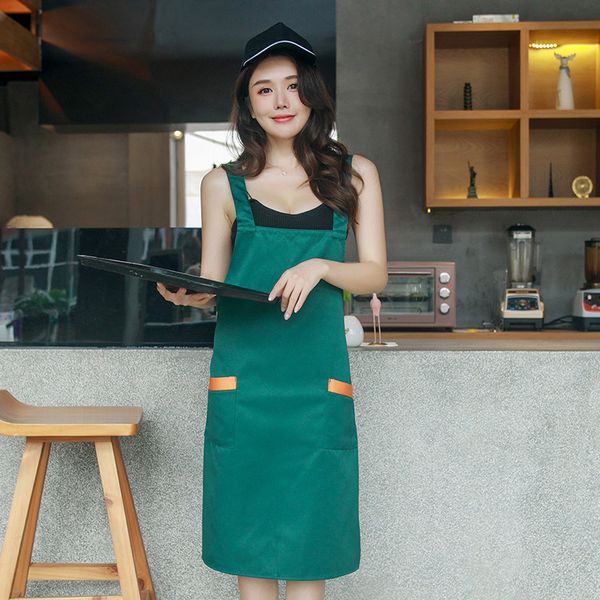 

customized printing on green apron