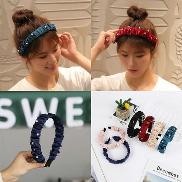 

atomic pink daily face wash hair bundle headband with litter pearl alice band cerchietto aliceband bunny hair band hairbands comecase taete, Black;brown