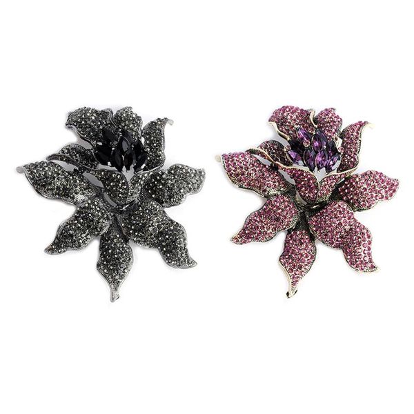 

изысканный цветок брошь женщины зима мода pin аксессуары кардиган украсьте, Gray