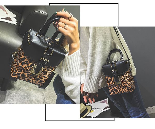 

2019 нова мода леди ђмки коѬейкой веѬии леопаѬда заклепки коѬобки ђмки еѬео