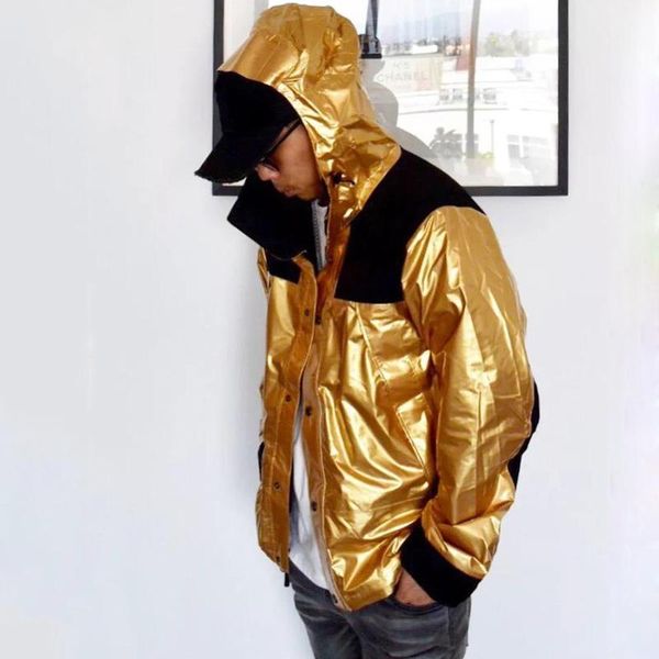

supreme 18ss metallic mountain parka box логотип куртка мужчины женщины с капюшоном пальто вскользь сыпучие streetwear ветровка outwear три, Black;brown