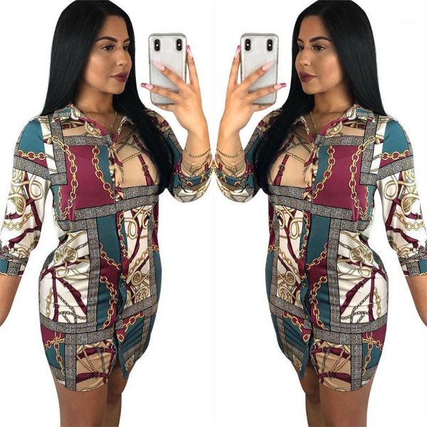 

women big chains designer shirt dress spring summer clothes fashion casual dresses single breasted clothing, Black;gray