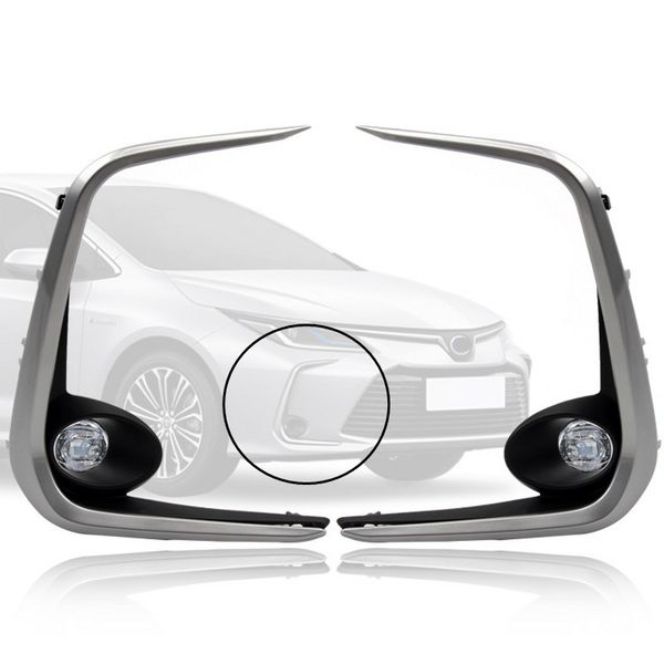 

car oem front bumper led fog lamps light complete kit/1set fits for toyota corolla 2019 2020