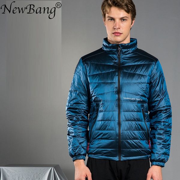 

newbang brand men's down jacket ultra light down jacket men winter feather parkas for men windbreaker plus coat, Black