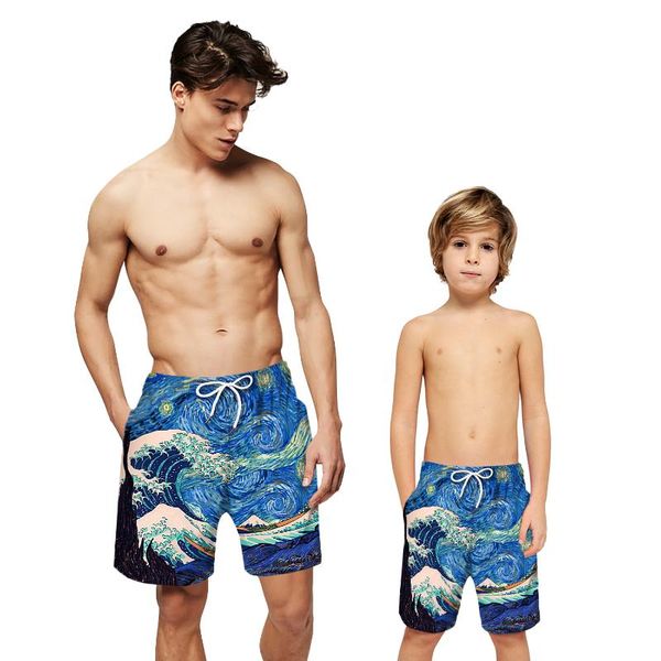 

men's shorts beach pants board for men boy kids swim wear trunks summer swimwear quick dry pocket swimsuit bathing surf boxer, White;black