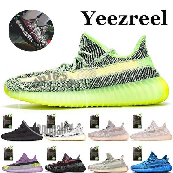 

kanye west дизайнерские кроссовки женские мужские кроссовки yeezreel yeshaya светоотражающие yecheil синий черный угол зебра спортивные крос