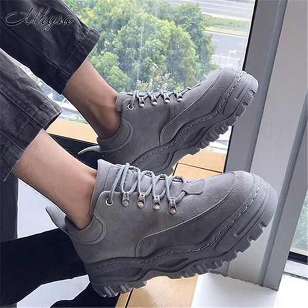 

mhysa 2019new spring and autumn retro trend low shoes students wild korean version of comfortable wear non-slip men's shoes m015 t20010, Black