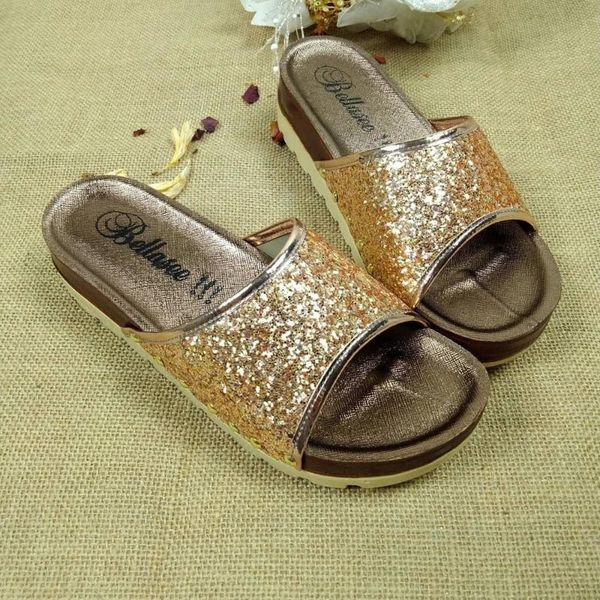 

lady silvery anatomical daily women slippers lady, Black