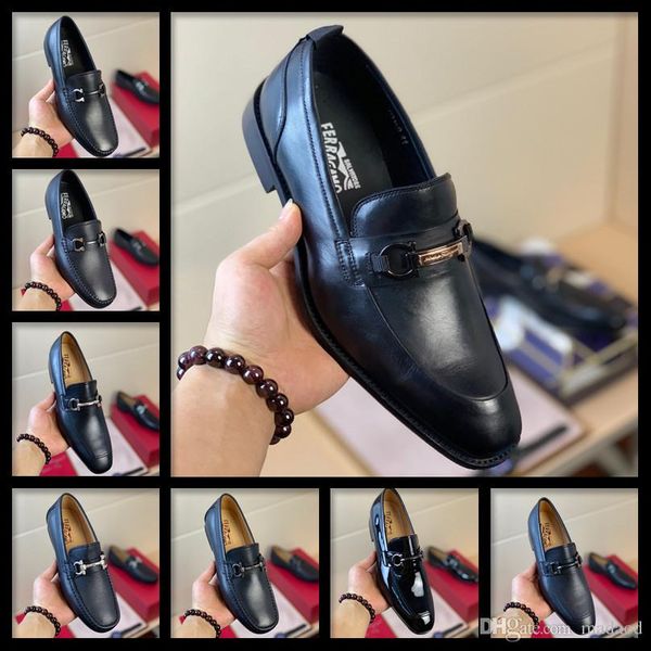 

21fw fashion designers mens leather shoes oxford genuine leather shoe formal italian hasp business dress shoe yeye2, Black