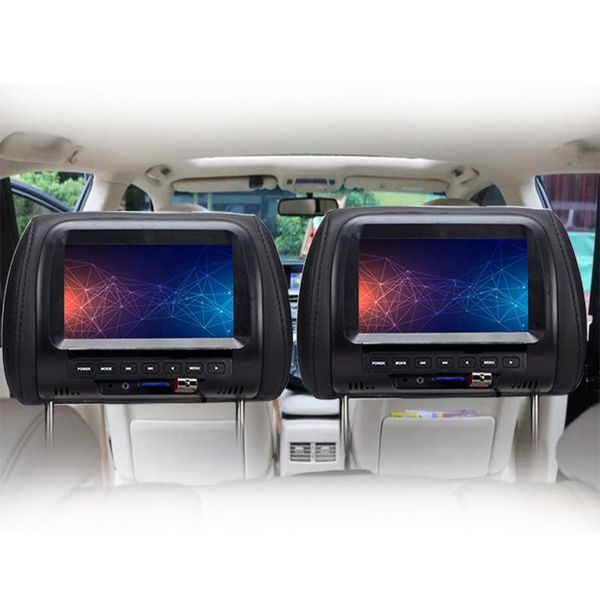 

7inch car monitor touchable button built-in speakers hd video seat back multifunction durable lcd universal headrest screen