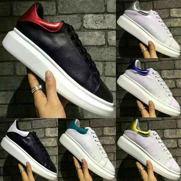 

With Box Top Quality Fashion Designer Mens Womens Casual Oversize Shoes Luxury Sneakers Genuine Leather Increase Dress Shoes Size 35-44