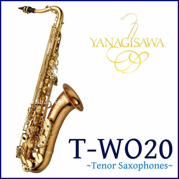 

selling yanagisawa t-wo20 bb tune tenor saxophone b flat brass lacquer gold musical instrument professional with case shi267a