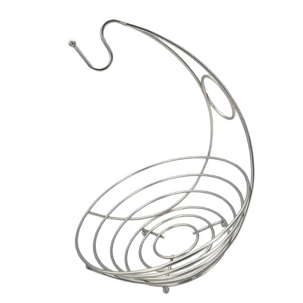 

wire fruit tree bowl with banana hanger, stainless steel