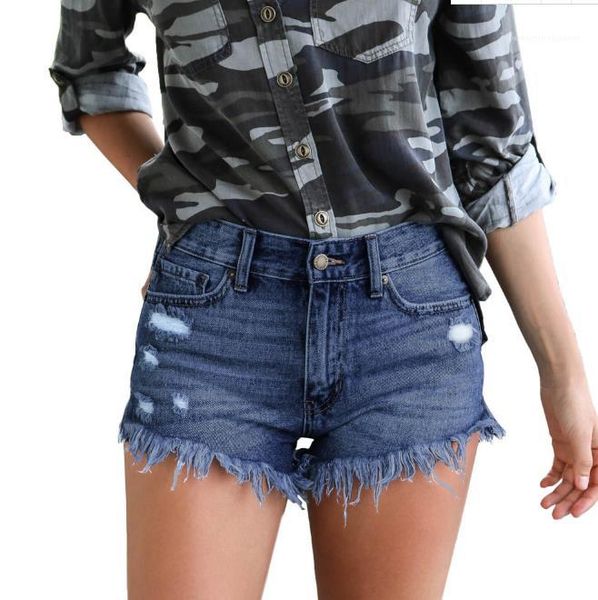 

shorts holes tassel womens denim shorts designer solid color ladies short trousers casual skinny hot, White;black