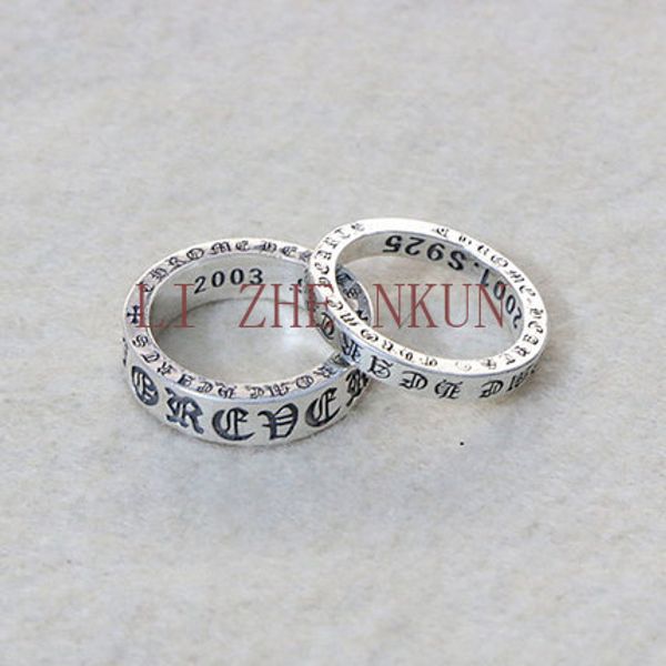 

latest product personality ring sterling silver couple jewelry fashion ring silver ring lettering rings supply