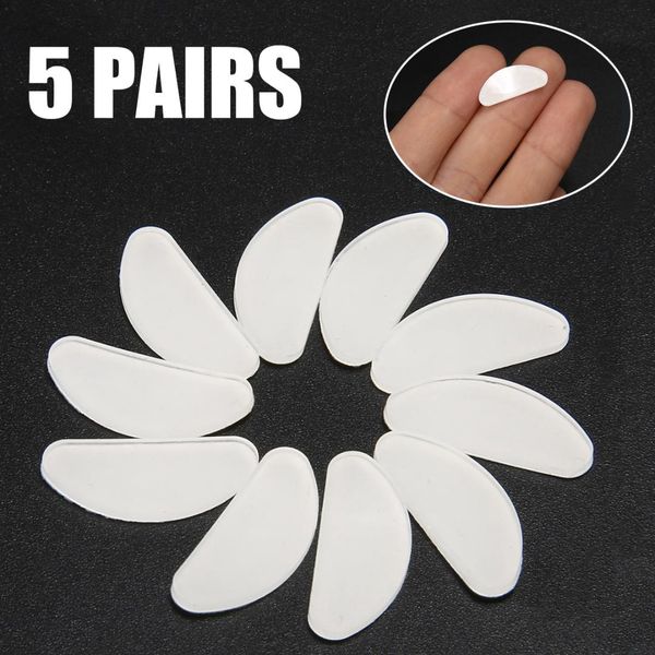 

5 pairs non-slip nose pads silicone white for glasses eyeglasses sunglasses spectacles eyes massage accessories, Silver