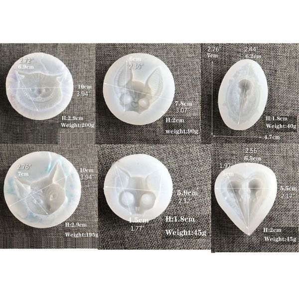

epoxy resin eye kitten charm silicone sphynx cat raven a0nf