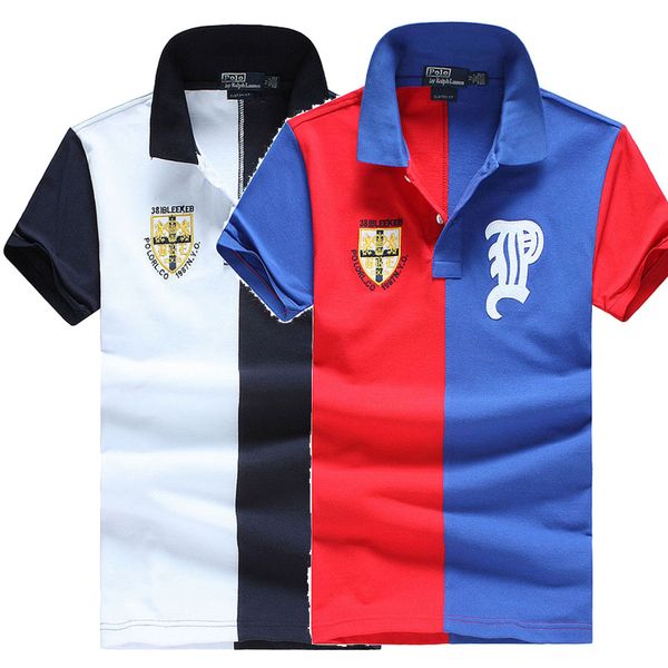 

Emblem Luxury Design Designer Male Summer Turn-Down Collar Short Sleeves Polo Shirt Men Top Plus Size A1983